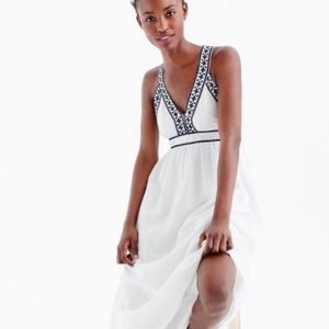 J.Crew Embroidered Eyelet Maxi Dress Size L